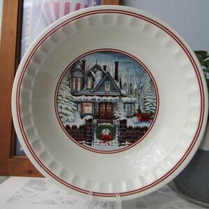 Serving Bowl 11" Christmas Cranilla Pecan Pie Recipe by Watkins Canada
